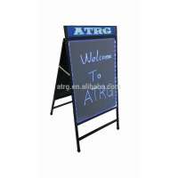 Double side Illuminated metallic writing board LED advertising board road side LED signage board