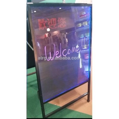 Hidden running message P5 LED advertising screen with LED writing signage board for coffee shops